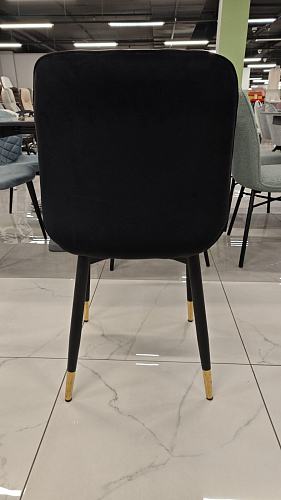 Стул на металлокаркасе Seda 1 blue / black / gold из шоурума 6